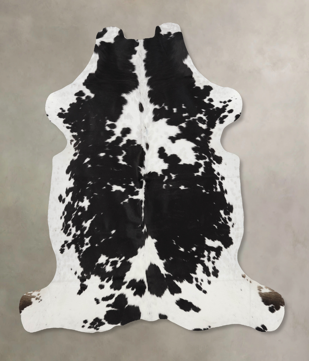 Black and White X-Large European Cowhide Rug 6'8"H x 6'1"W #B12190 by 