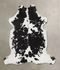 Black and White X-Large European Cowhide Rug 6'8