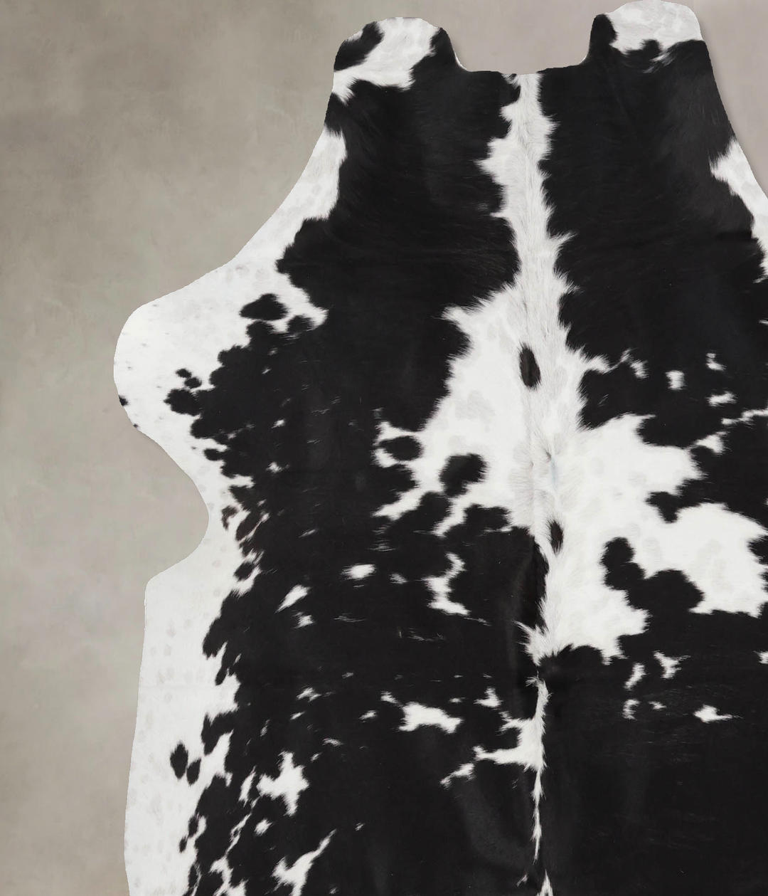 Black and White X-Large European Cowhide Rug 6'8"H x 6'1"W #B12190 by 