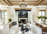 Black and White X-Large European Cowhide Rug 6'8"H x 6'1"W #B12190 by Hudson Hides