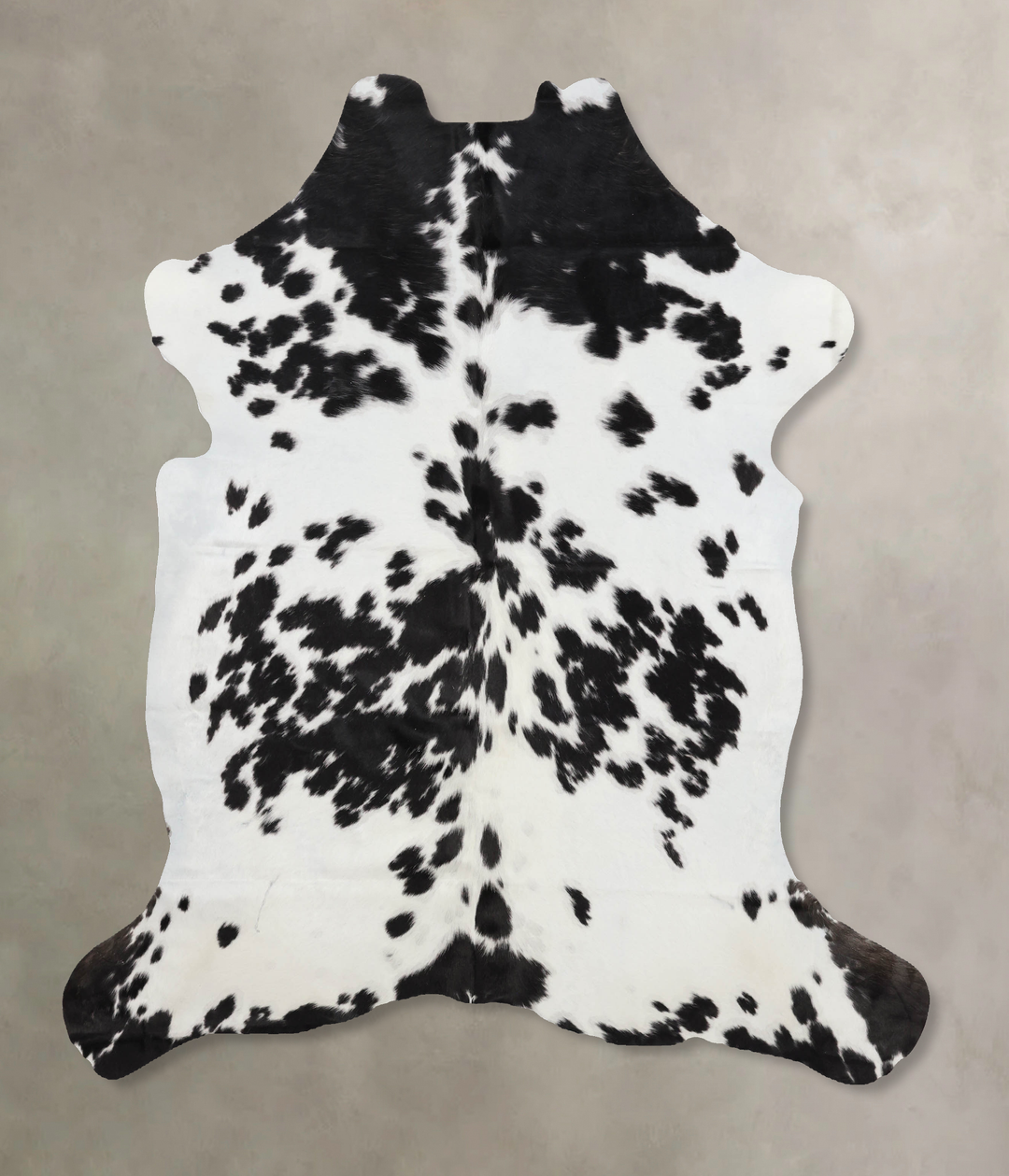 Black and White X-Large European Cowhide Rug 6'9"H x 6'0"W #B12191 by 
