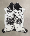 Black and White X-Large European Cowhide Rug 6'9