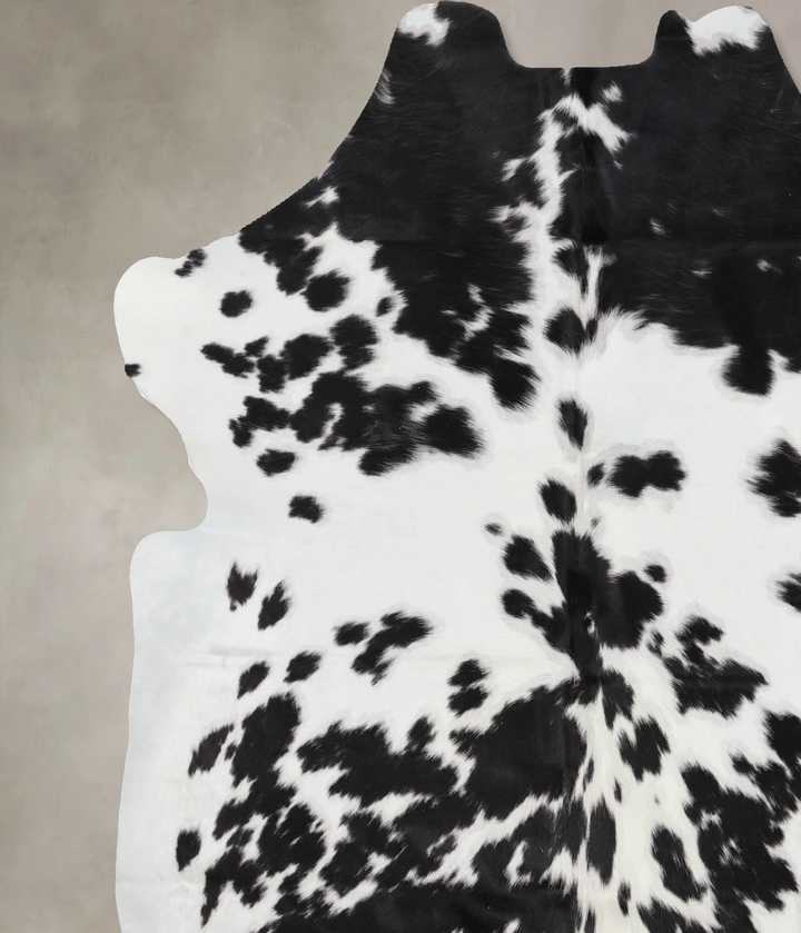 Black and White X-Large European Cowhide Rug 6'9"H x 6'0"W #B12191 by Hudson Hides