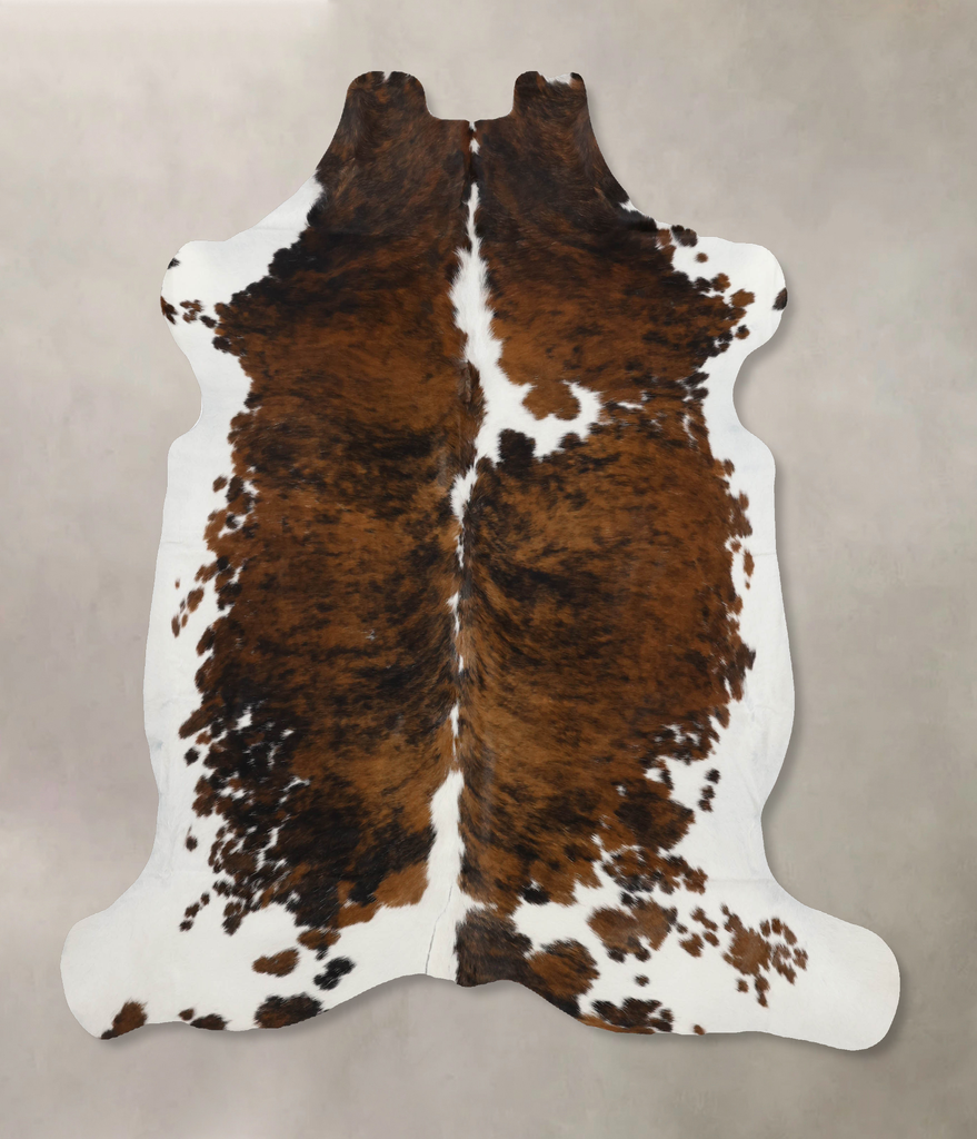 Tricolor X-Large European Cowhide Rug 6'7"H x 6'3"W #B12198 by Hudson Hides