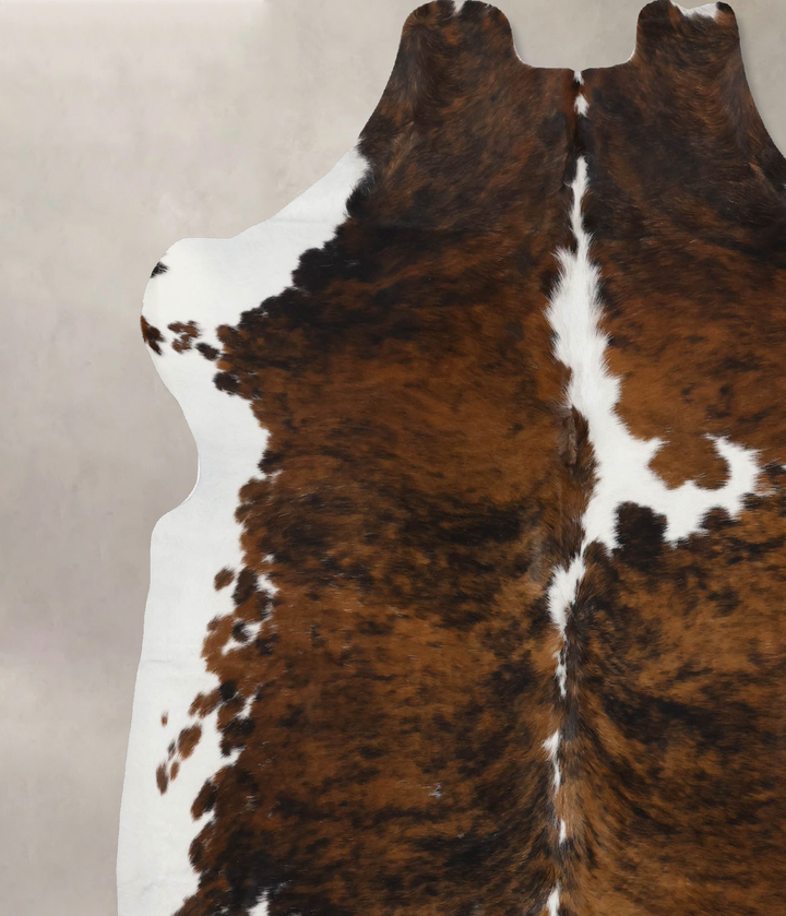 Tricolor X-Large European Cowhide Rug 6'7"H x 6'3"W #B12198 by Hudson Hides