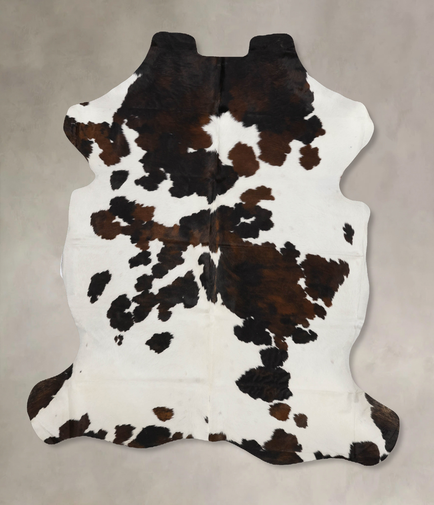 Tricolor X-Large European Cowhide Rug 6'11"H x 6'3"W #B12208 by Hudson Hides