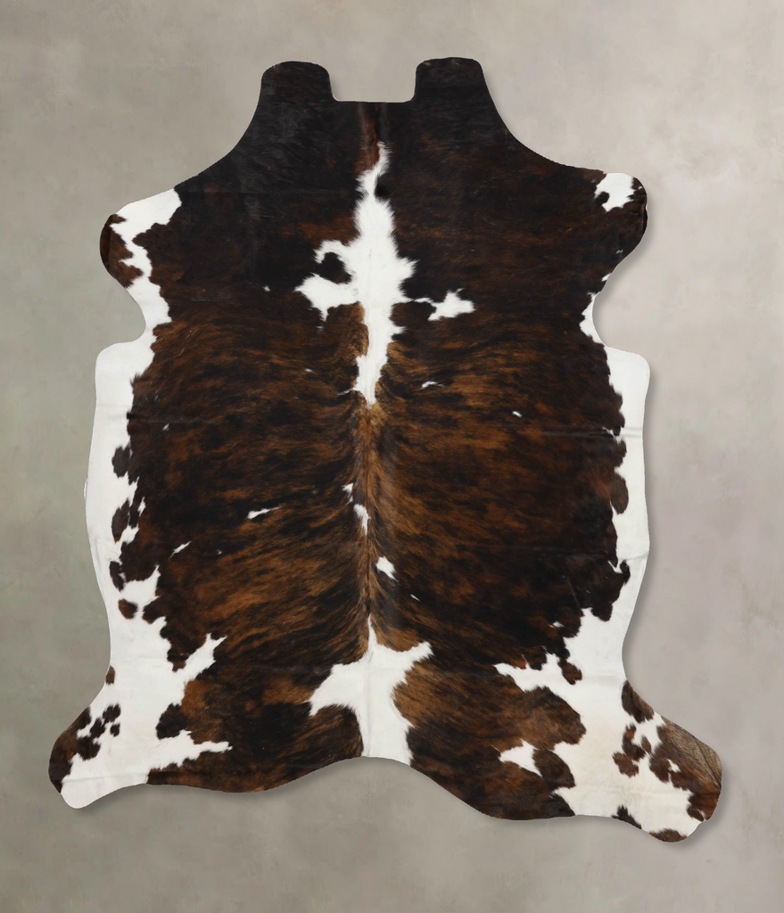 Tricolor X-Large European Cowhide Rug 6'11"H x 6'2"W #B12209 by Hudson Hides