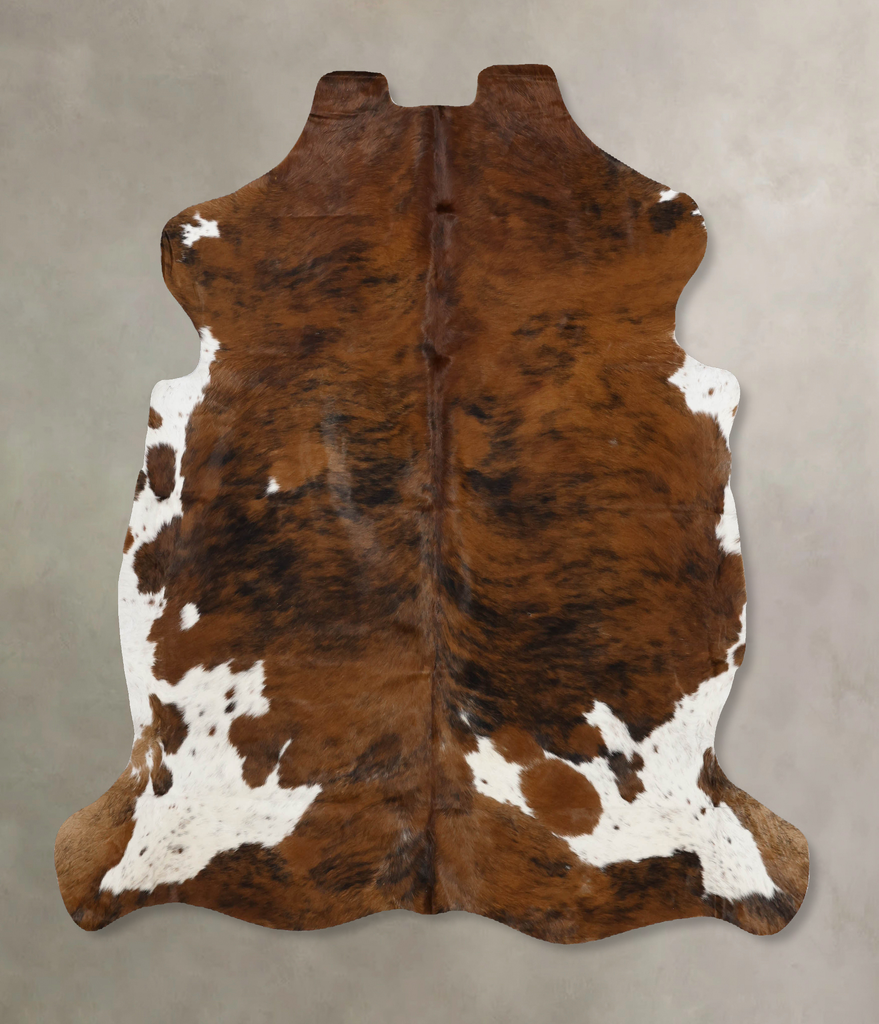 Tricolor X-Large European Cowhide Rug 6'8"H x 6'4"W #B12218 by Hudson Hides