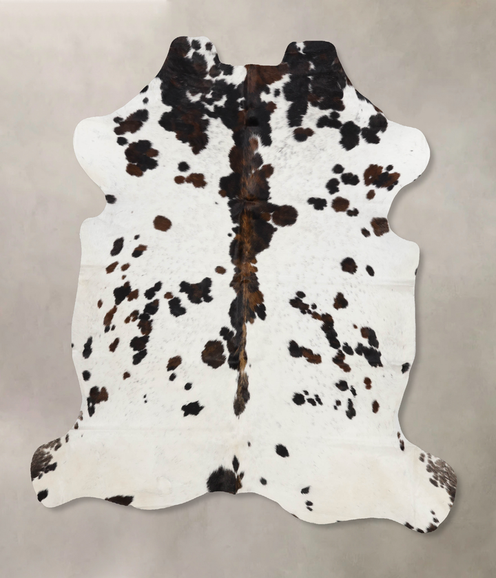 Tricolor X-Large European Cowhide Rug 6'9"H x 6'0"W #B12239 by Hudson Hides