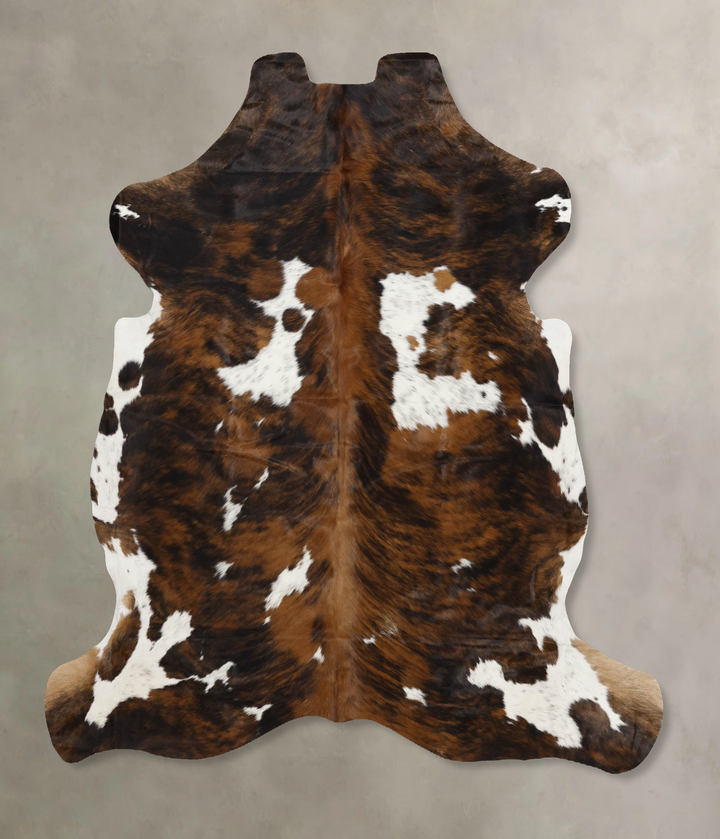 Tricolor X-Large European Cowhide Rug 6'8"H x 6'3"W #B12242 by Hudson Hides
