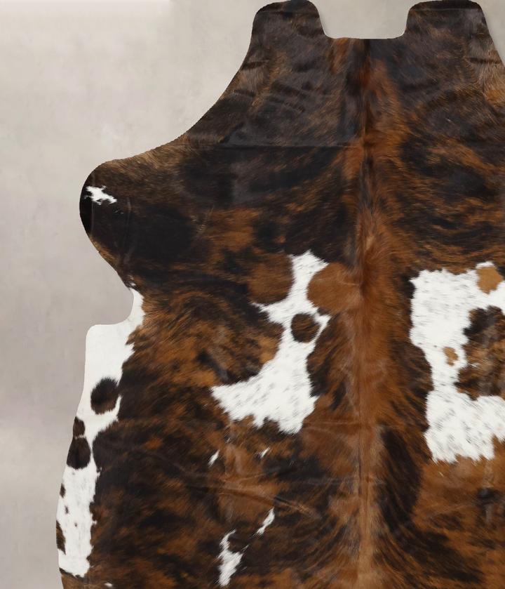 Tricolor X-Large European Cowhide Rug 6'8"H x 6'3"W #B12242 by Hudson Hides