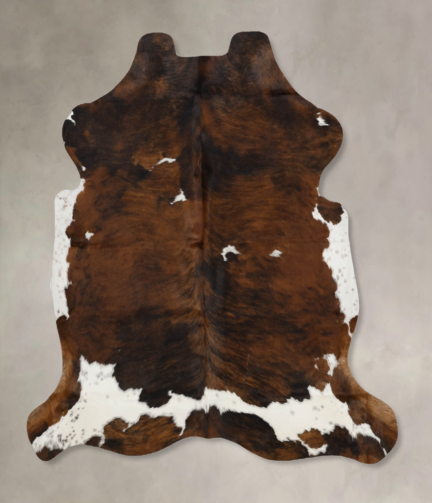 Tricolor X-Large European Cowhide Rug 6'8"H x 6'5"W #B12251 by Hudson Hides