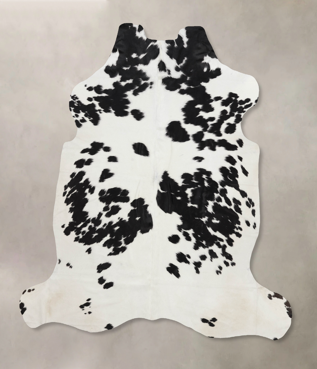 Black and White X-Large European Cowhide Rug 6'6"H x 6'3"W #B12257 by 