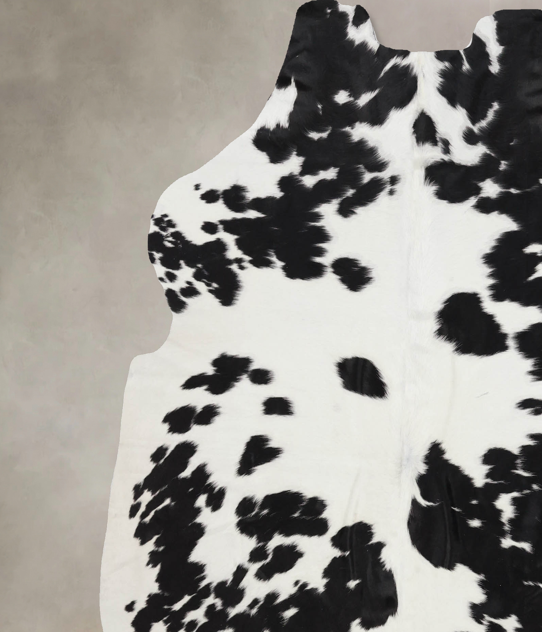 Black and White X-Large European Cowhide Rug 6'6"H x 6'3"W #B12257 by 