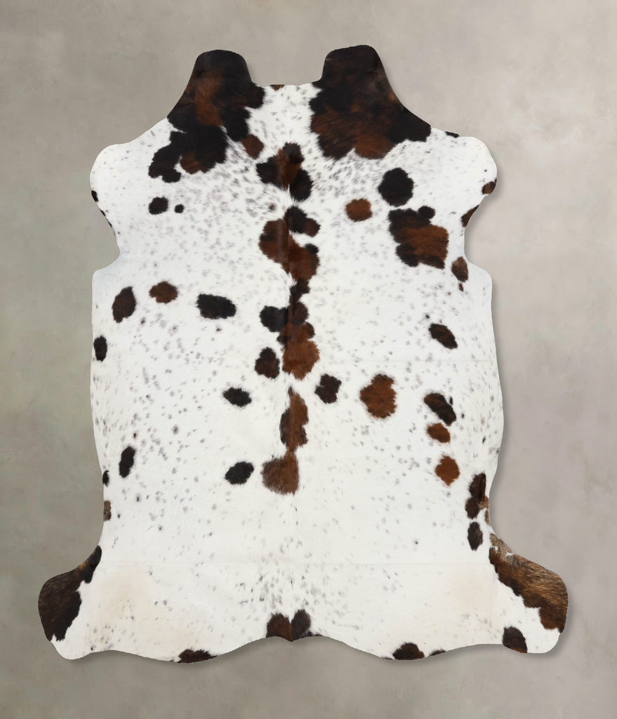 Tricolor X-Large European Cowhide Rug 6'7"H x 6'3"W #B12263 by Hudson Hides