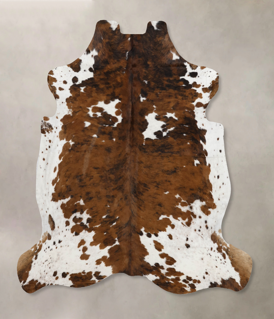 Tricolor X-Large European Cowhide Rug 6'8"H x 6'4"W #B12265 by Hudson Hides