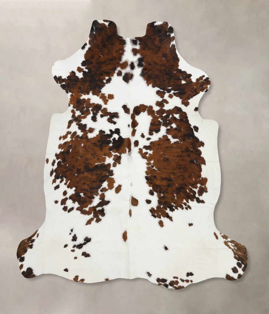 Tricolor X-Large European Cowhide Rug 6'6"H x 6'3"W #B12267 by Hudson Hides