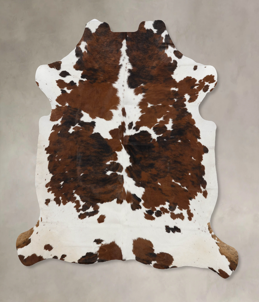 Tricolor X-Large European Cowhide Rug 7'2"H x 6'0"W #B12272 by Hudson Hides