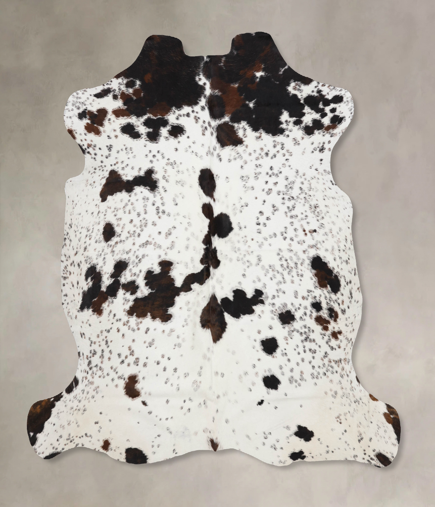 Tricolor X-Large European Cowhide Rug 6'7"H x 6'5"W #B12275 by Hudson Hides