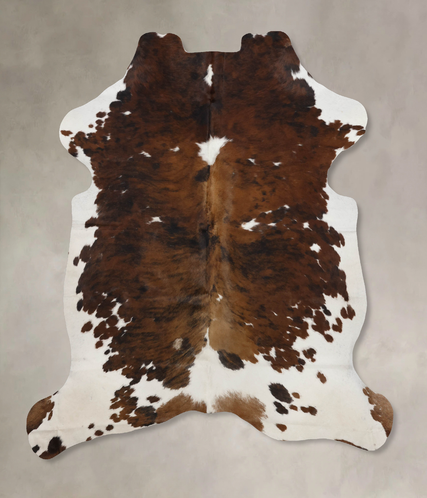 Tricolor X-Large European Cowhide Rug 6'11"H x 5'9"W #B12280 by Hudson Hides