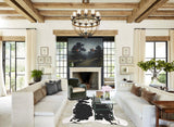 Black and White X-Large European Cowhide Rug 6'9"H x 6'2"W #B12283 by Hudson Hides