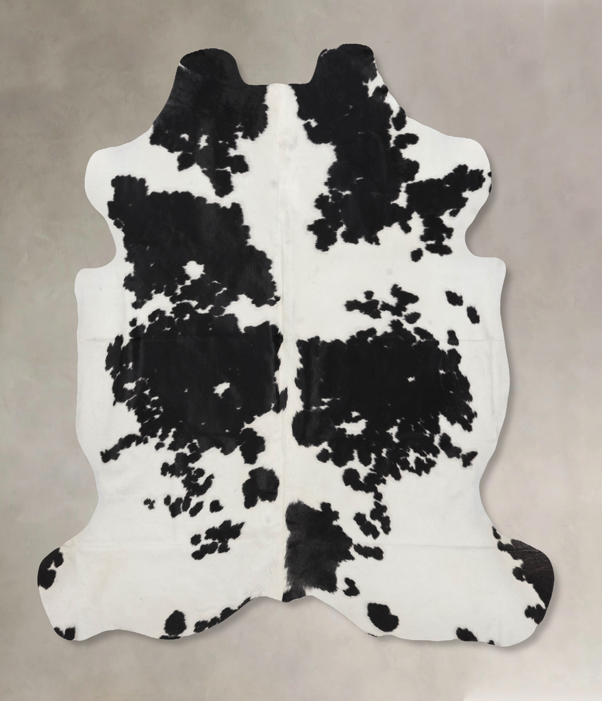 Black and White X-Large European Cowhide Rug 6'7"H x 6'4"W #B12311 by Hudson Hides