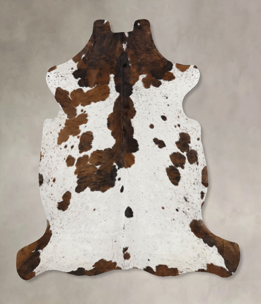 Tricolor Large European Cowhide Rug 6'6"H x 5'11"W #B12332 by Hudson Hides