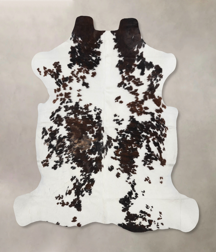 Tricolor X-Large European Cowhide Rug 6'6"H x 6'6"W #B12333 by Hudson Hides