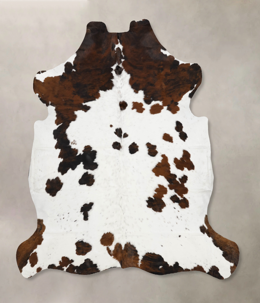 Tricolor X-Large European Cowhide Rug 6'9"H x 6'7"W #B12339 by Hudson Hides