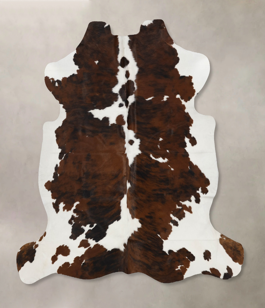 Tricolor X-Large European Cowhide Rug 6'7"H x 6'4"W #B12342 by Hudson Hides