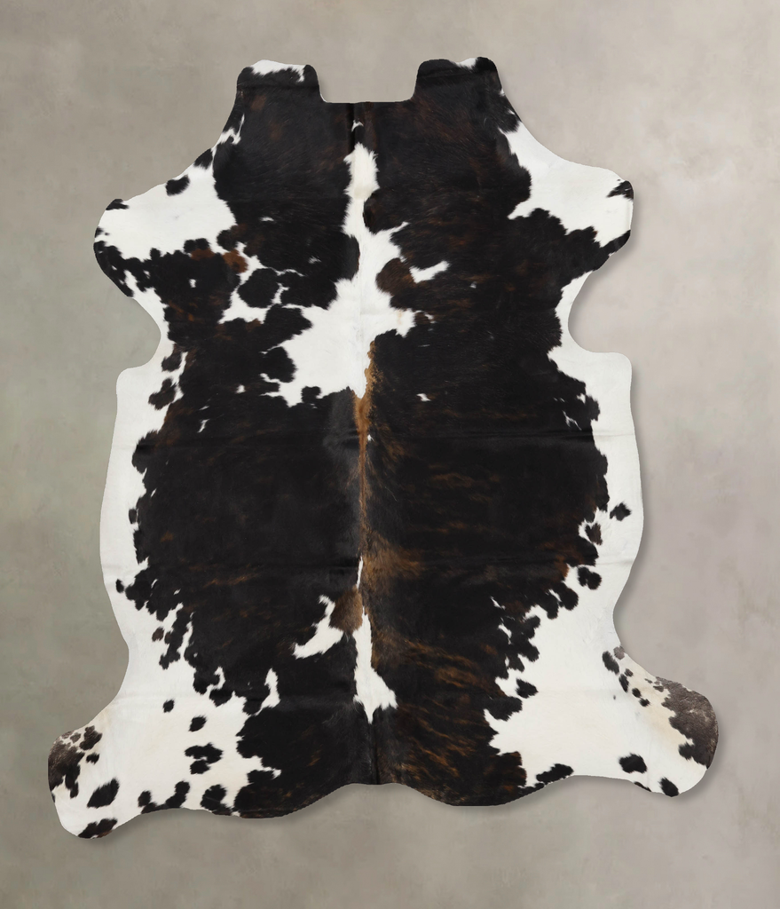 Tricolor X-Large European Cowhide Rug 6'10"H x 6'2"W #B12344 by Hudson Hides
