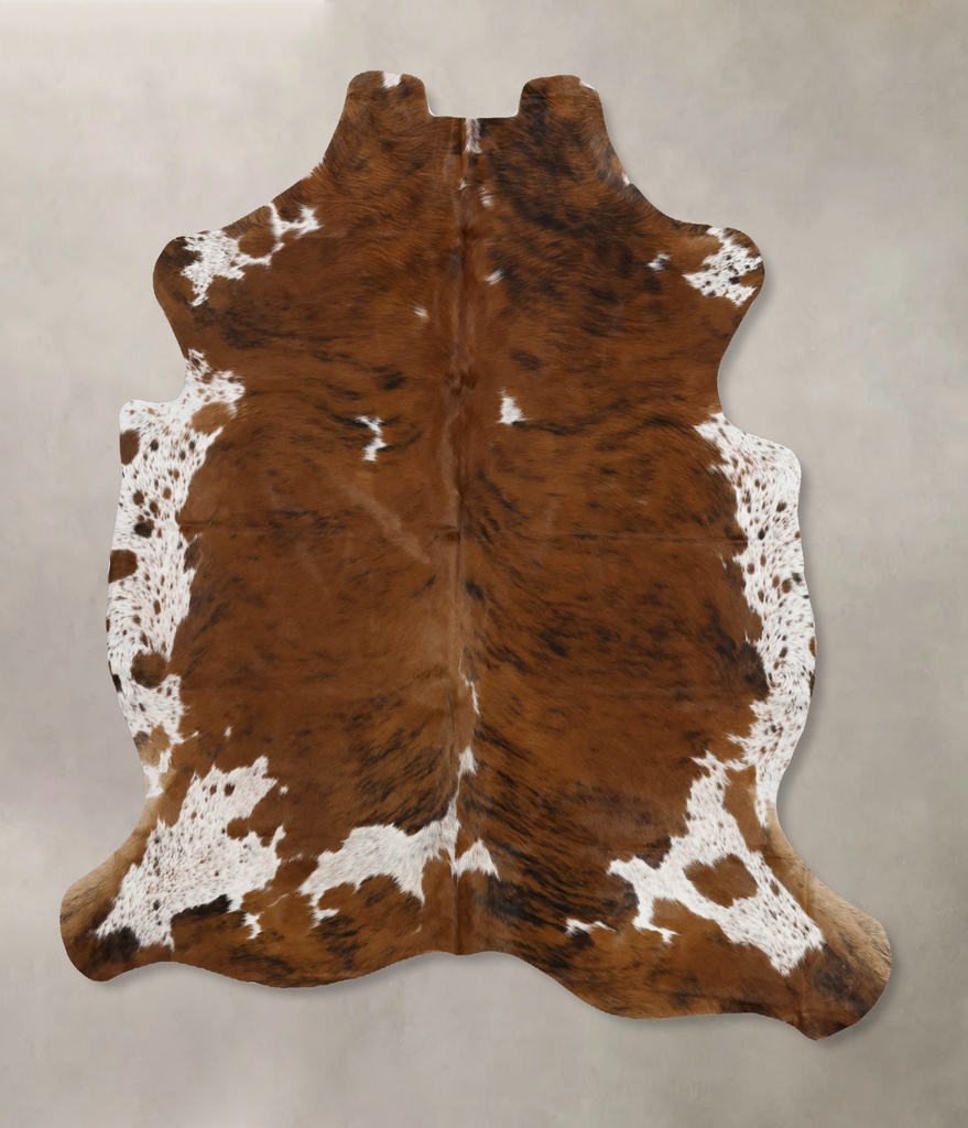 Tricolor X-Large European Cowhide Rug 7'0"H x 5'11"W #B12345 by Hudson Hides