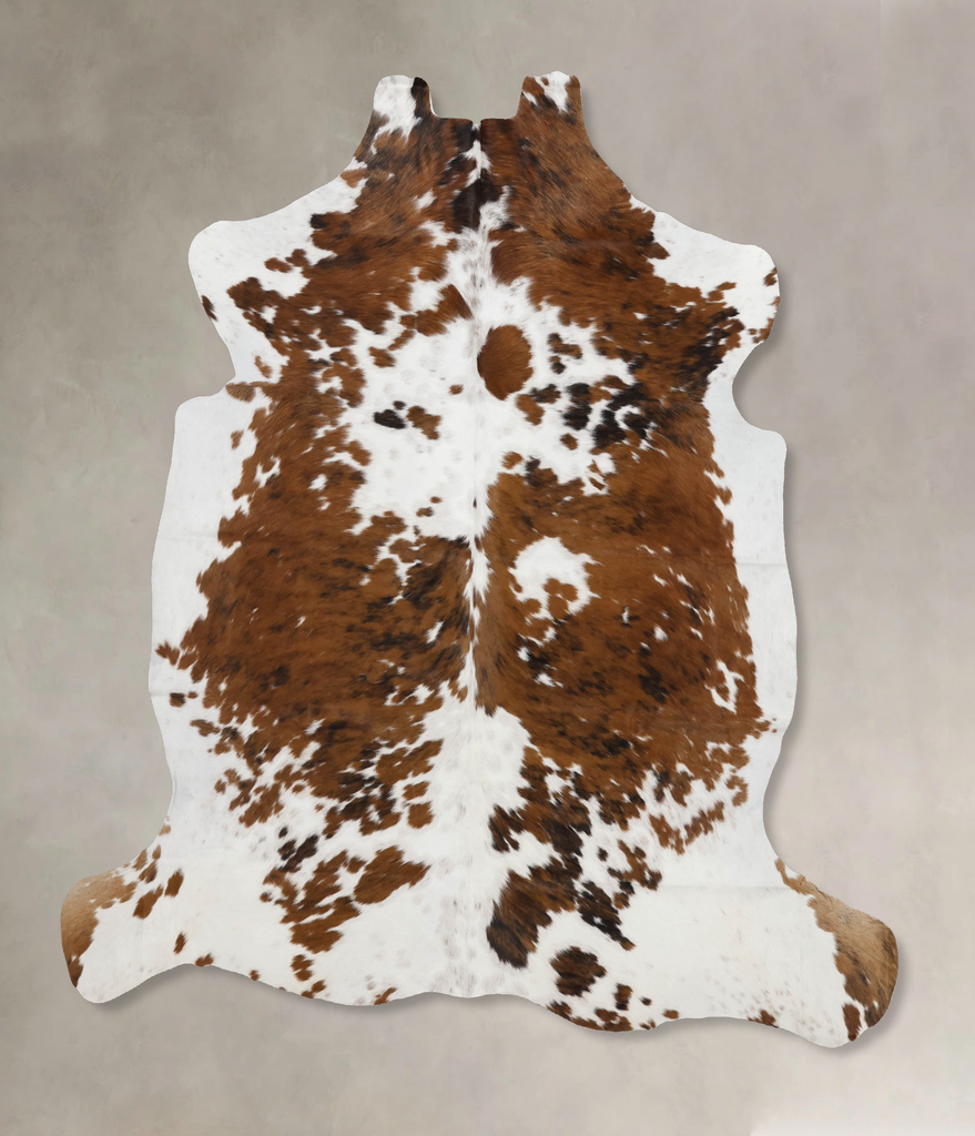 Tricolor X-Large European Cowhide Rug 6'8"H x 6'5"W #B12346 by Hudson Hides