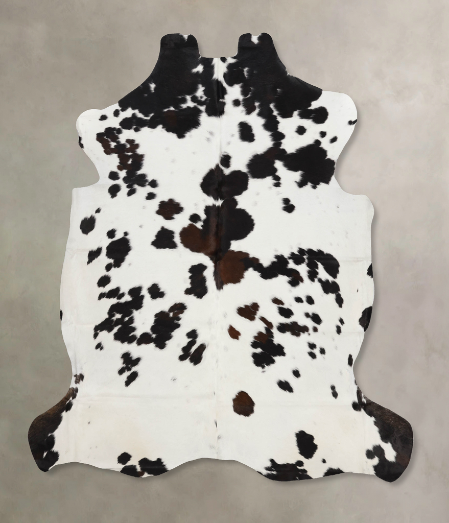 Tricolor X-Large European Cowhide Rug 6'8"H x 6'2"W #B12349 by Hudson Hides
