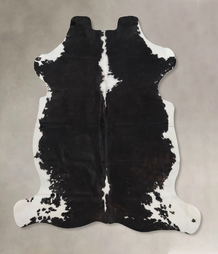 Black and White X-Large European Cowhide Rug 6'8"H x 6'2"W #B12353 by Hudson Hides