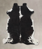 Black and White X-Large European Cowhide Rug 6'8