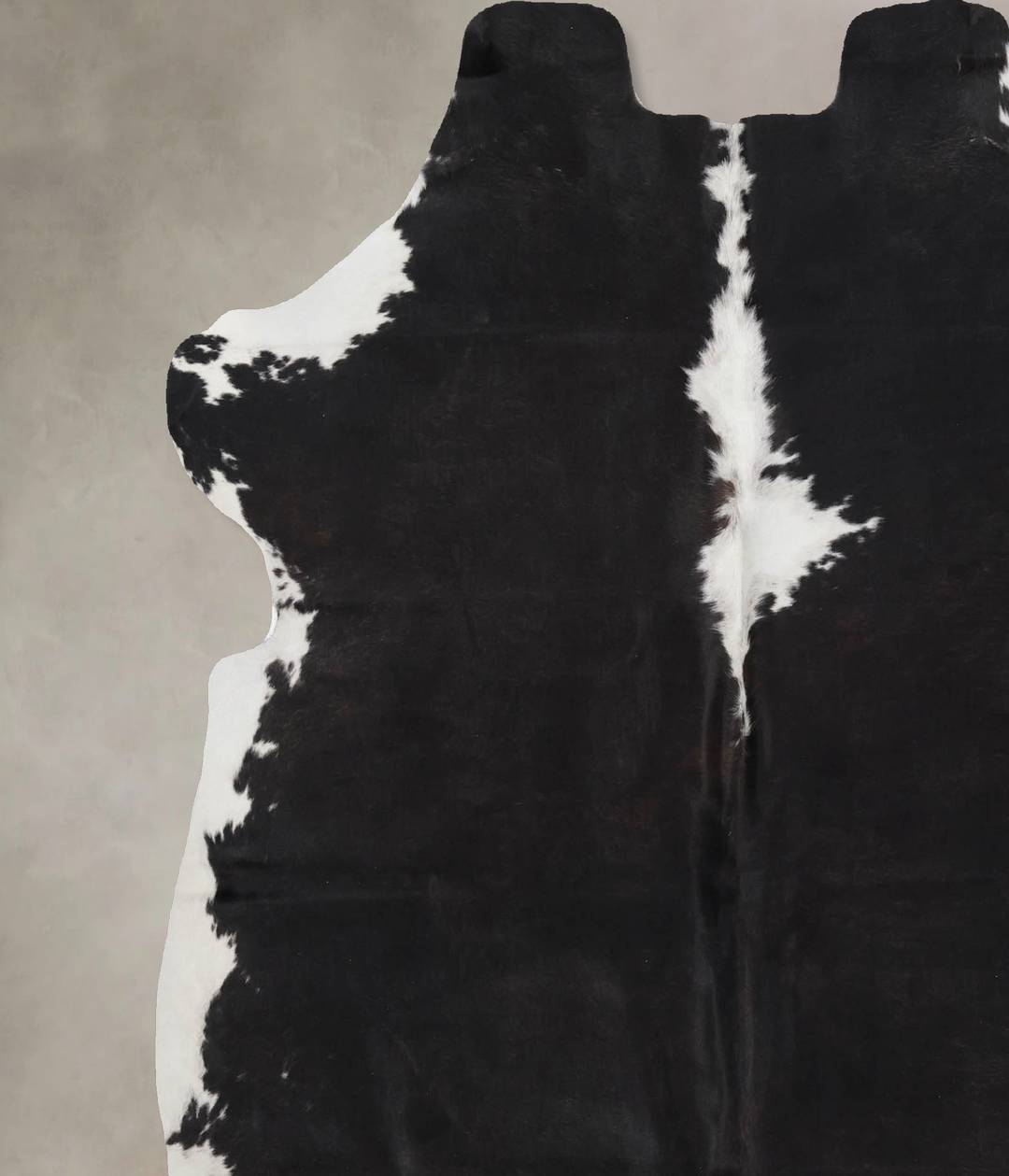 Black and White X-Large European Cowhide Rug 6'8"H x 6'2"W #B12353 by 