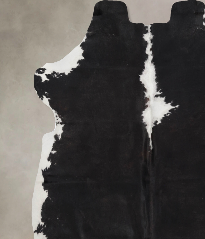 Black and White X-Large European Cowhide Rug 6'8"H x 6'2"W #B12353 by Hudson Hides