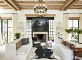 Black and White X-Large European Cowhide Rug 6'8"H x 6'2"W #B12353 by Hudson Hides