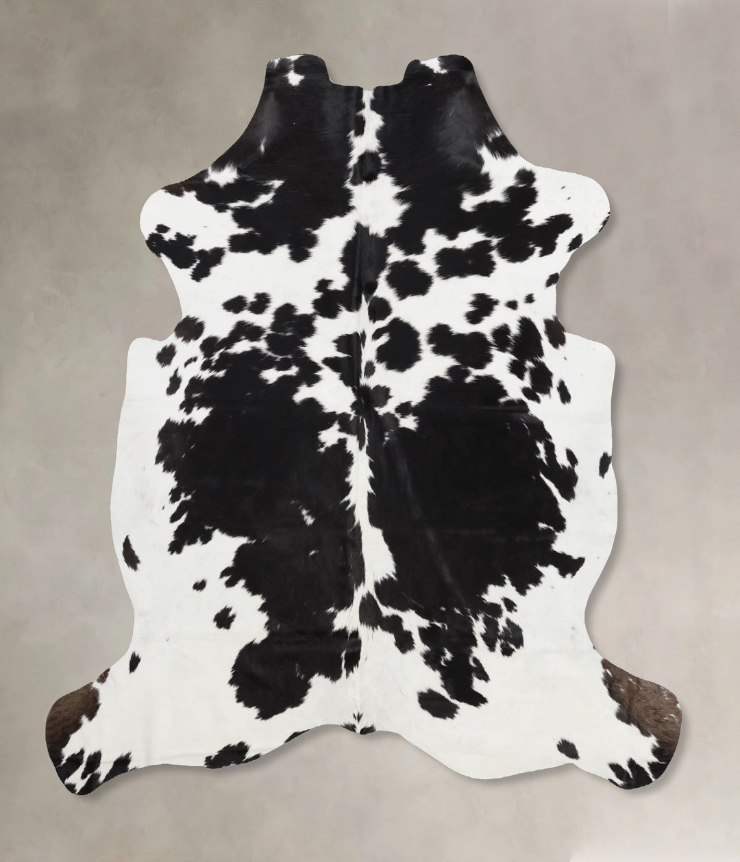 Black and White X-Large European Cowhide Rug 6'10"H x 6'0"W #B12354 by