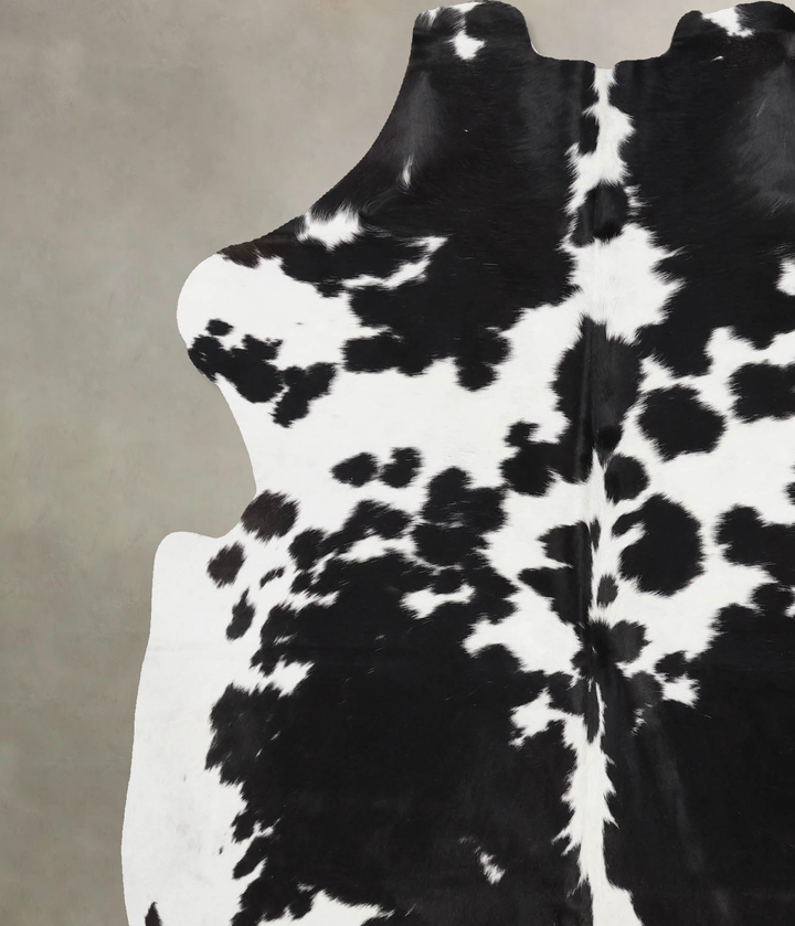 Black and White X-Large European Cowhide Rug 6'10"H x 6'0"W #B12354 by Hudson Hides