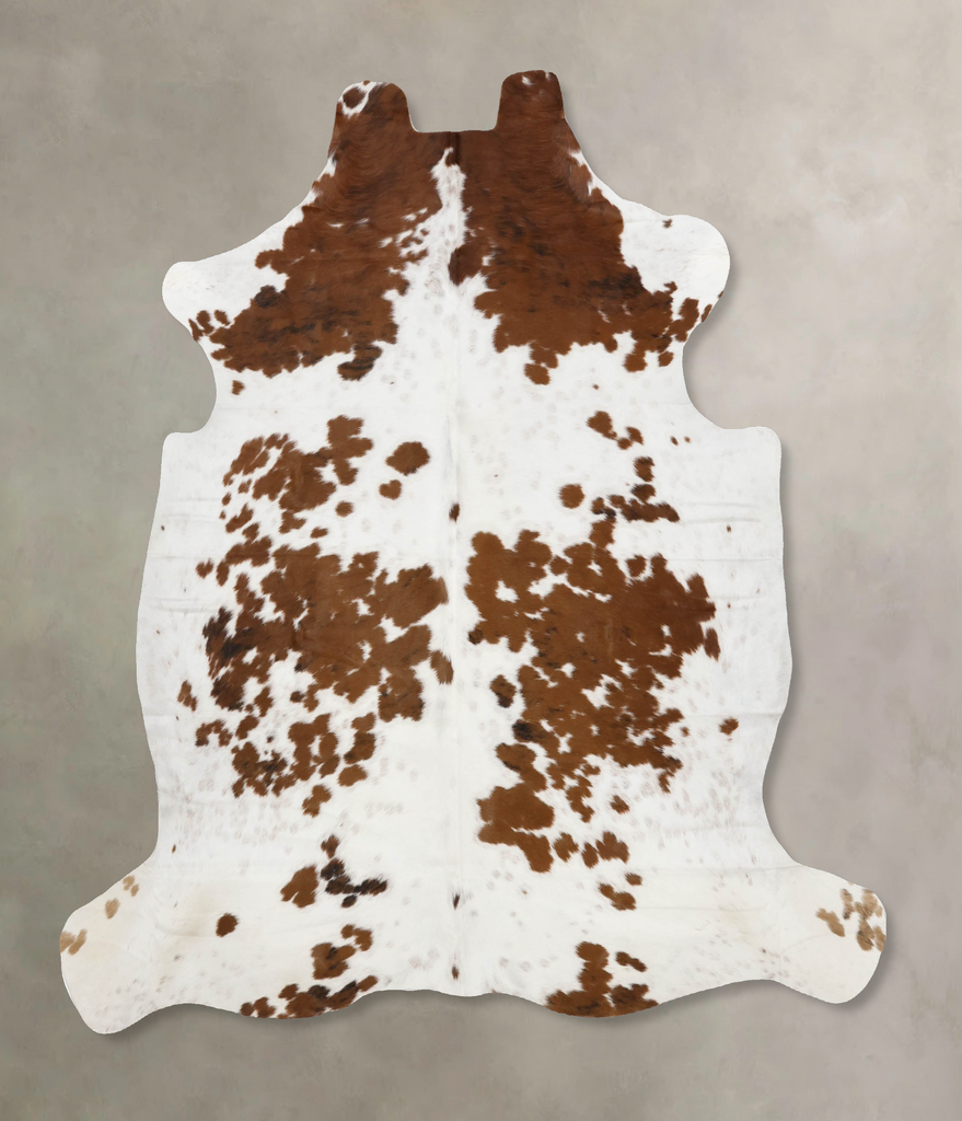 Tricolor X-Large European Cowhide Rug 6'8"H x 6'3"W #B12360 by Hudson Hides