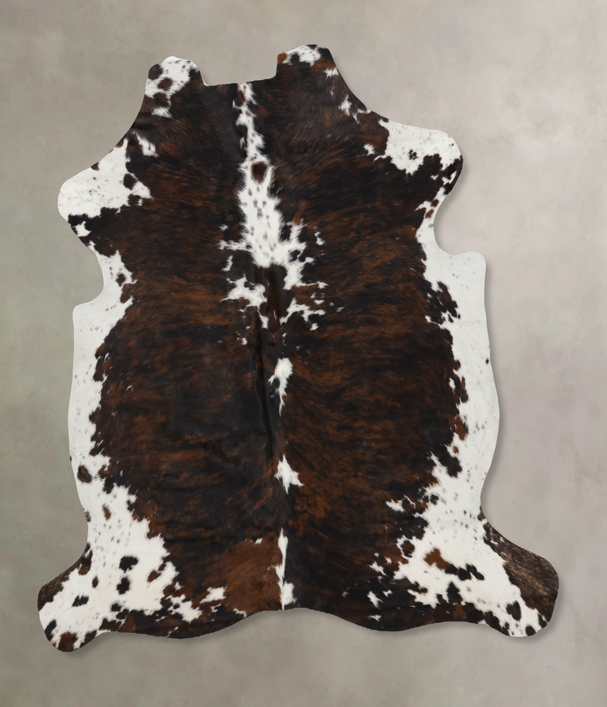 Tricolor X-Large European Cowhide Rug 6'10"H x 6'4"W #B12362 by Hudson Hides