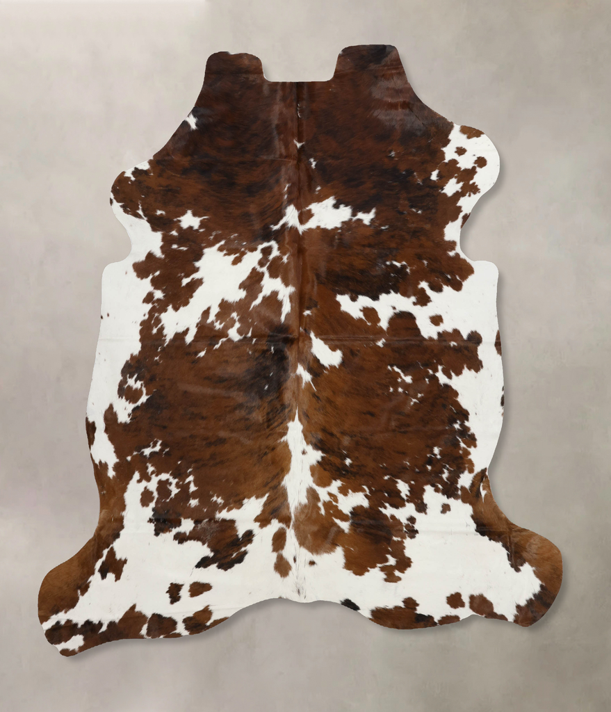 Tricolor X-Large European Cowhide Rug 6'11"H x 6'3"W #B12363 by Hudson Hides