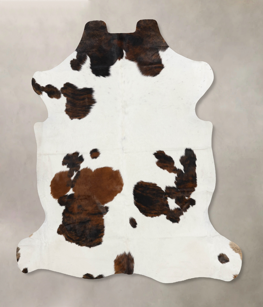 Tricolor X-Large European Cowhide Rug 6'8"H x 6'6"W #B12367 by Hudson Hides