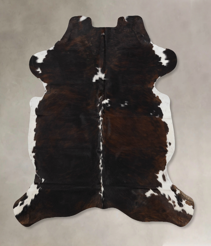 Tricolor Large European Cowhide Rug 6'8"H x 5'6"W #B12373 by Hudson Hides