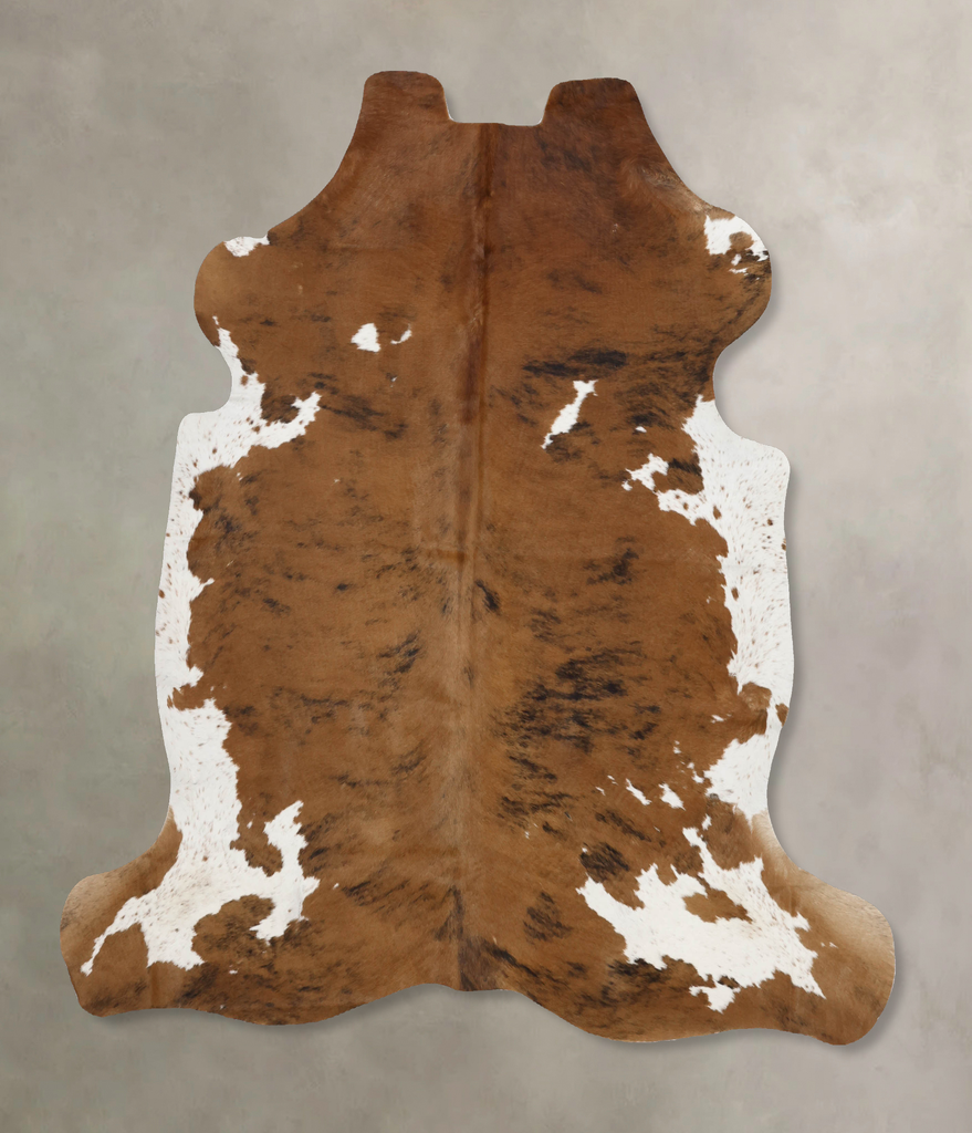 Tricolor X-Large European Cowhide Rug 6'8"H x 6'4"W #B12378 by Hudson Hides