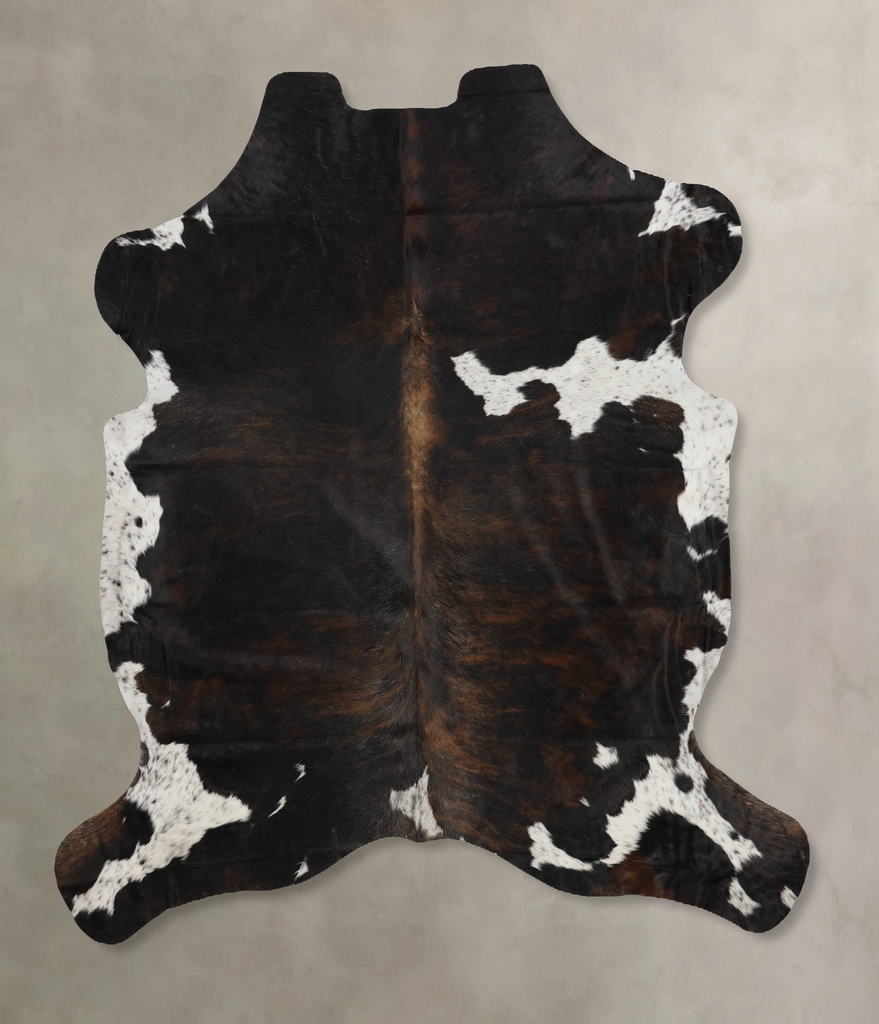 Tricolor X-Large European Cowhide Rug 7'1"H x 6'5"W #B12379 by Hudson Hides
