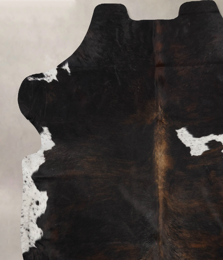 Tricolor X-Large European Cowhide Rug 7'1"H x 6'5"W #B12379 by Hudson Hides