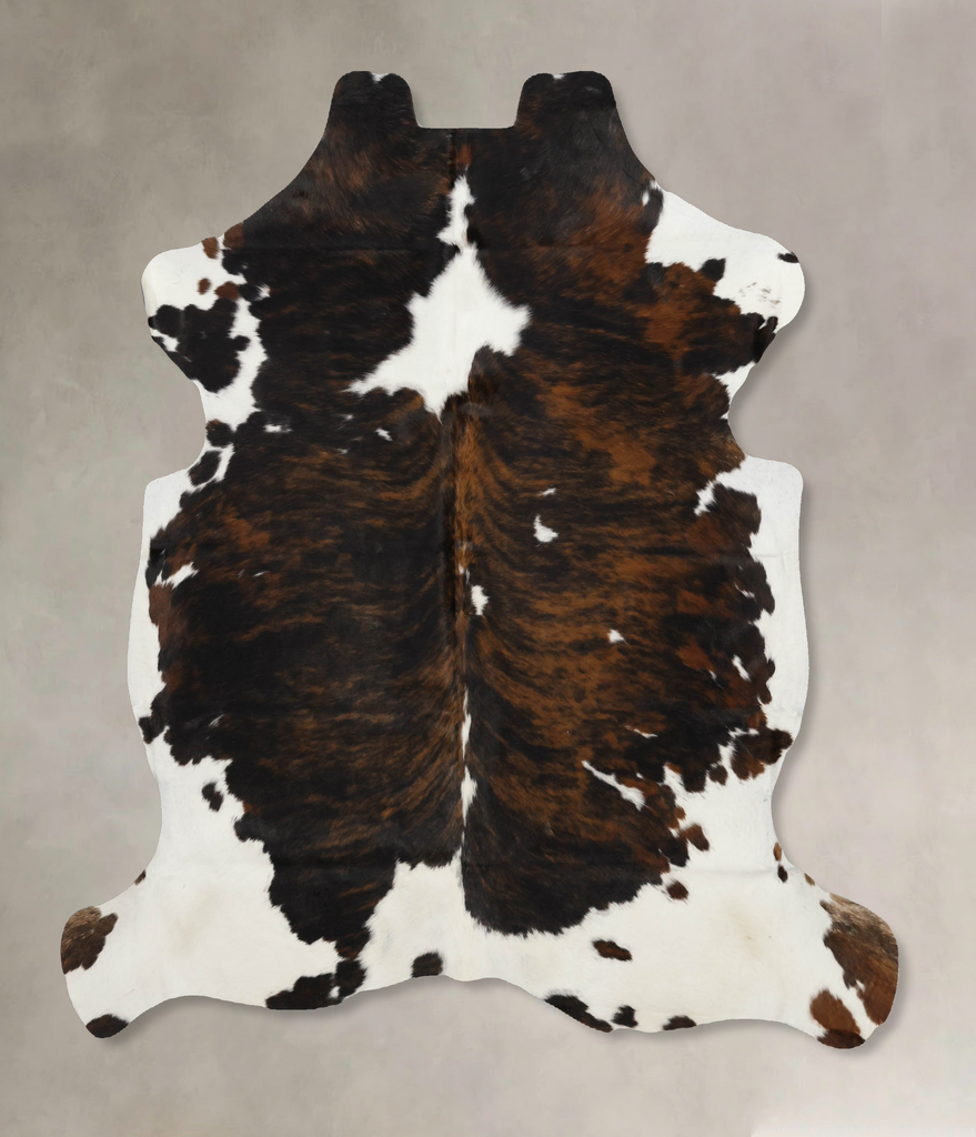 Tricolor X-Large European Cowhide Rug 6'7"H x 6'4"W #B12394 by Hudson Hides